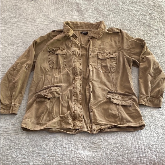 Torrid Tan Utility Jacket with Lightweight Fabric - Picture 1 of 4